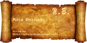 Máté Bottyán névjegykártya
